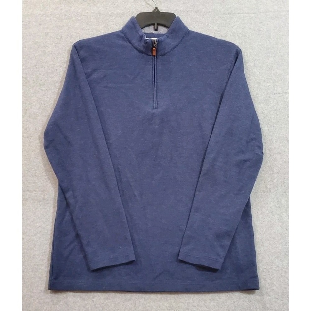 Mizzen+Main Blue Zip Up Sweater